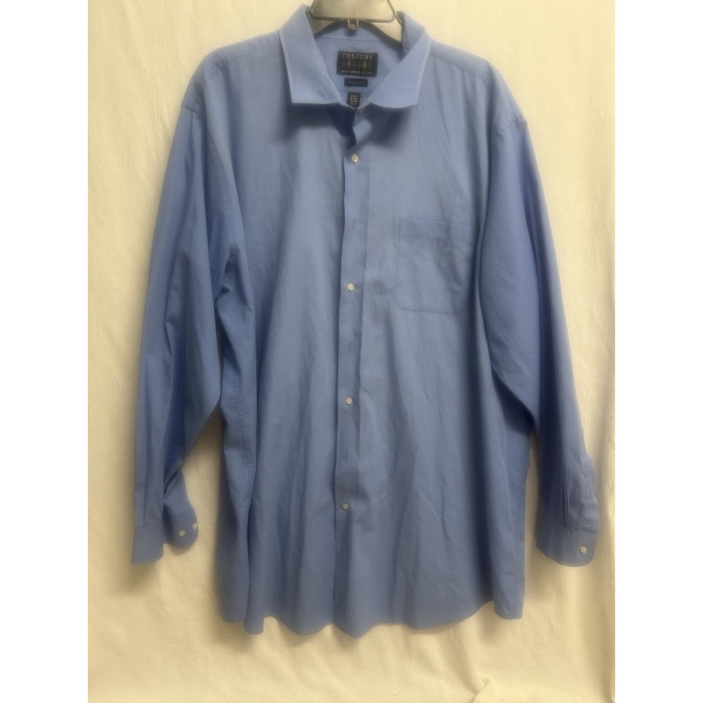 Alexander Julian COLOURS Shirt Men 3XLT TALL Gray Long Sleeve Button Up Preppy